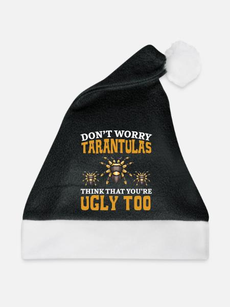 Taranteln denken, dass du auch hässlich bist Spinn - Weihnachtsmütze - Schwarz/Weiß - Vorne