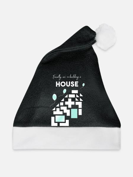 building a house - Weihnachtsmütze - Schwarz/Weiß