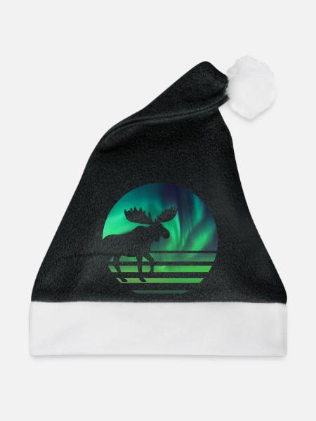Elch - Weihnachtsmütze - Schwarz/Weiß
