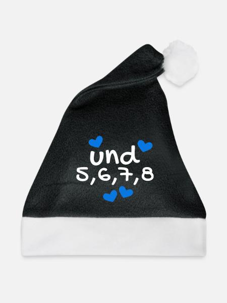Tanzen Tanz Tanzkurs Rhythmus - Weihnachtsmütze - Schwarz/Weiß - Vorne