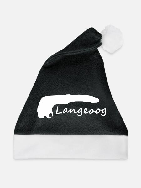 Langeoog - Weihnachtsmütze - Schwarz/Weiß - Vorne