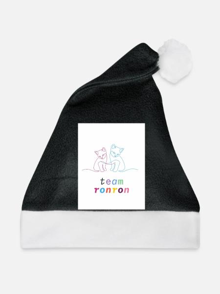 Team-Schnurren - Weihnachtsmütze - Schwarz/Weiß - Vorne