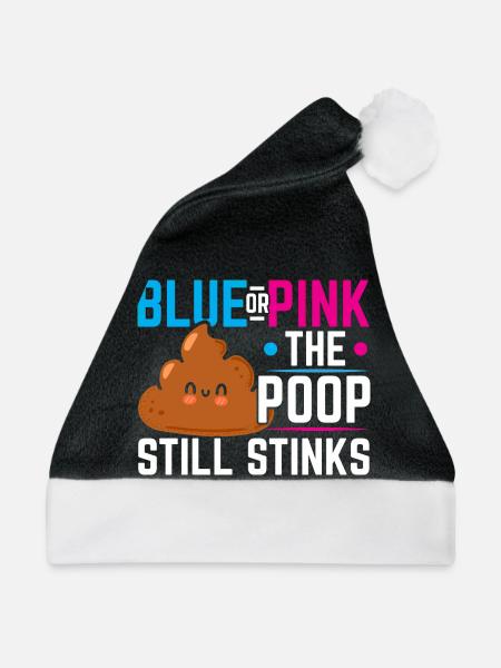 Blau oder Rosa Die Kacke stinkt immer noch Baby En - Weihnachtsmütze - Schwarz/Weiß - Vorne