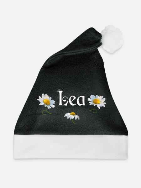 Lea Geburtstag Lea - Weihnachtsmütze - Schwarz/Weiß - Vorne