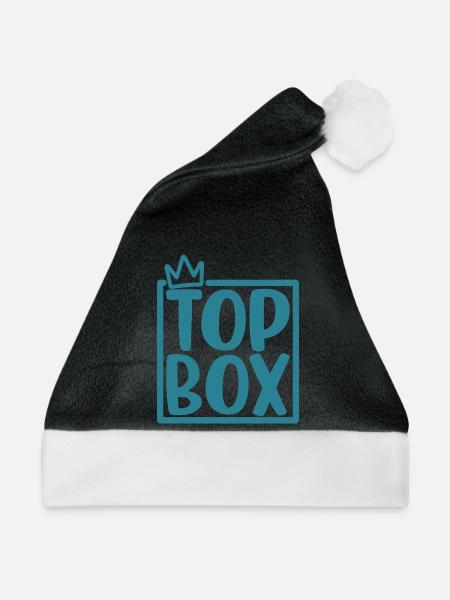 Top Box einmal - Weihnachtsmütze - Schwarz/Weiß - Vorne