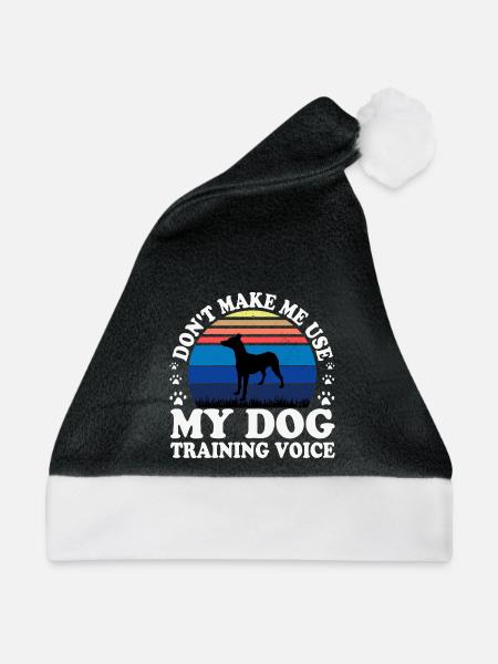 Andalusischer Laufhund Hundeliebhaber Silhouette Retro Sonnenuntergang - Weihnachtsmütze - Schwarz/Weiß - Vorne