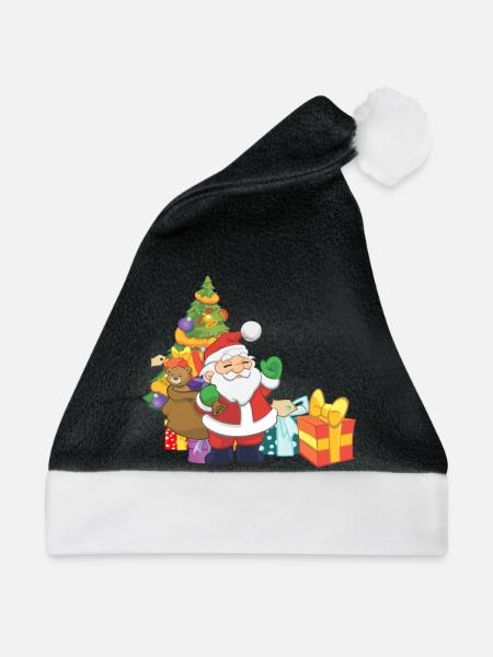 Weihnachtsmann - Weihnachtsmütze - Schwarz/Weiß