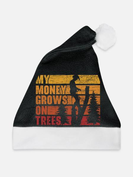 Mein Geld wächst auf Bäumen Arboriculture Arborist - Weihnachtsmütze - Schwarz/Weiß - Vorne