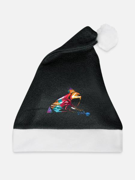 Zielgenauer Billard Spieler Turnier - Weihnachtsmütze - Schwarz/Weiß - Vorne