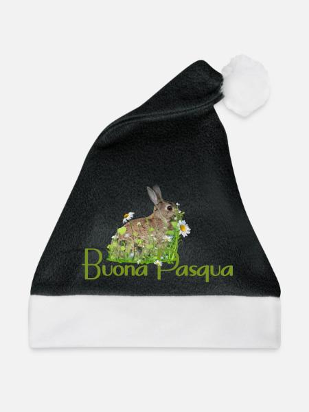 Frohe Ostern - Weihnachtsmütze - Schwarz/Weiß