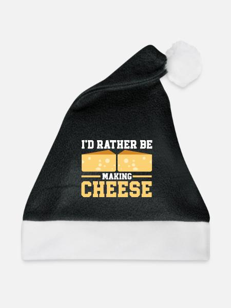 Cheese Making Cheese Lover - Weihnachtsmütze - Schwarz/Weiß