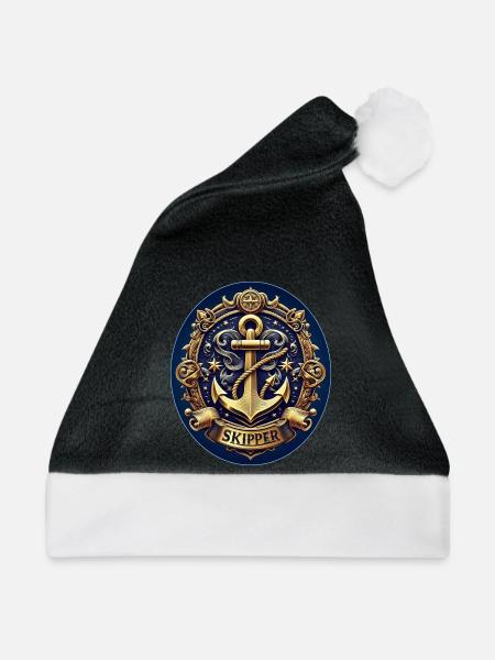 Skipper Logo - Weihnachtsmütze - Schwarz/Weiß