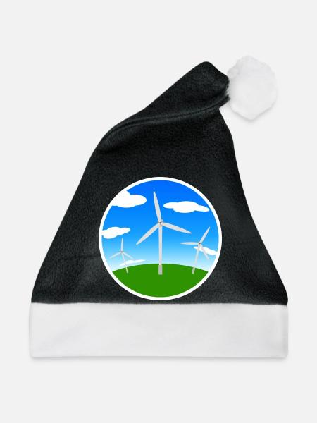 Windräder - Weihnachtsmütze - Schwarz/Weiß