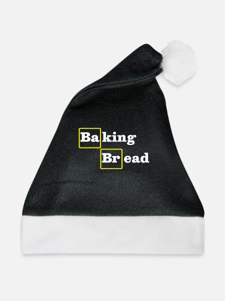 Brotbacken Lustig - Weihnachtsmütze - Schwarz/Weiß - Vorne