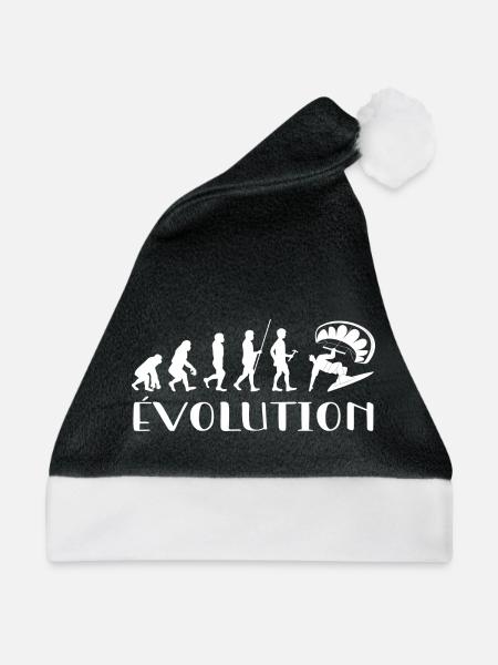 Evolution Vom Affen zum Surfer - Weihnachtsmütze - Schwarz/Weiß