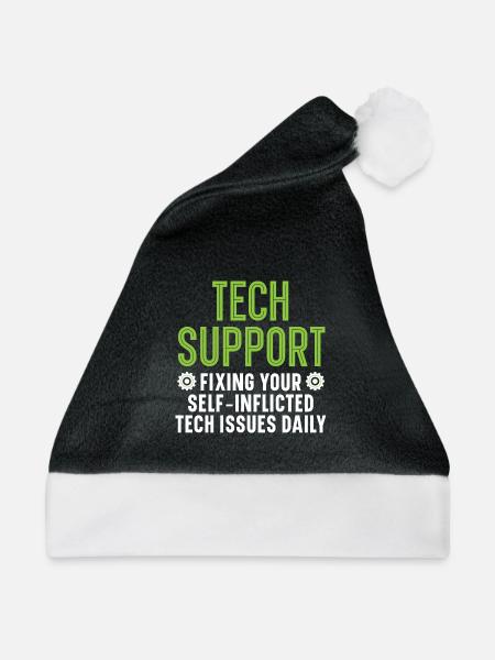 Keine Sorge, ich kenne mich mit Computern aus - Weihnachtsmütze - Schwarz/Weiß - Vorne