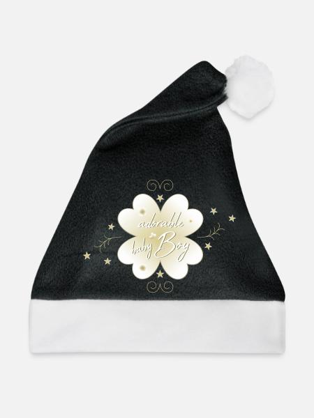 Baby Boy - Weihnachtsmütze - Schwarz/Weiß