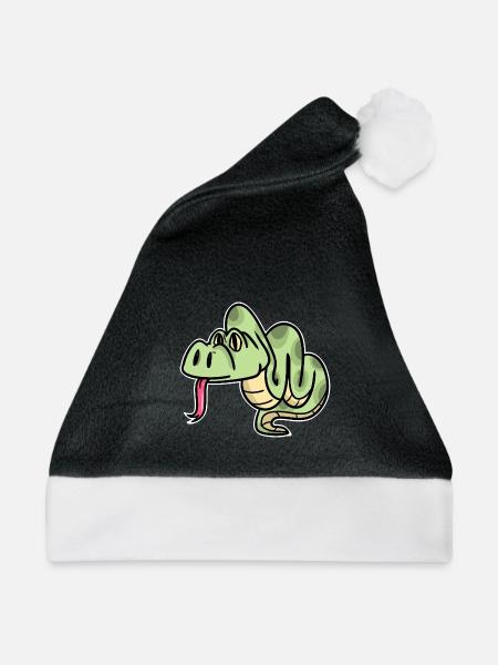 Umschlingende Python Regenwald - Weihnachtsmütze - Schwarz/Weiß