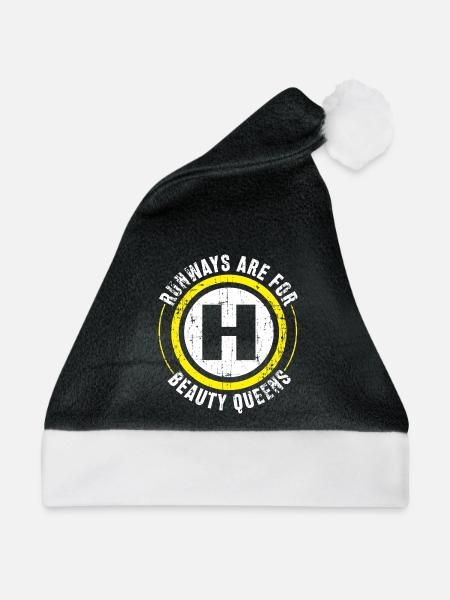 Helicopter Pilot Geschenk - Weihnachtsmütze - Schwarz/Weiß