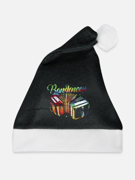 Kraftvoller Bandoneon Tangoklang - Weihnachtsmütze - Schwarz/Weiß - Vorne