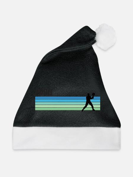 Padel Padelspieler Padeltennis Paddle Padeltrainer - Weihnachtsmütze - Schwarz/Weiß - Vorne