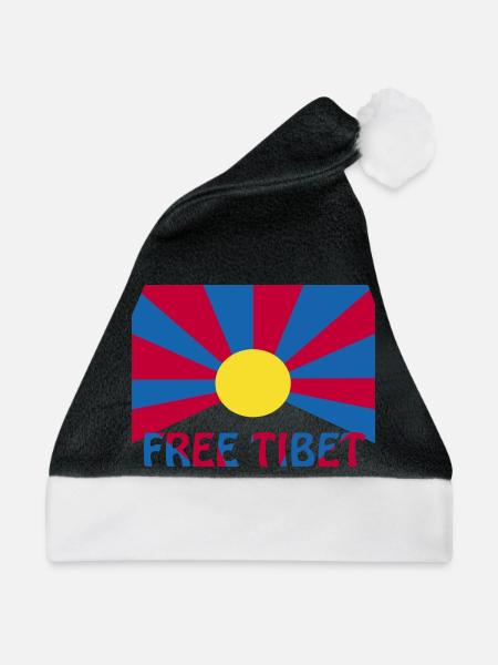 free tibet - Weihnachtsmütze - Schwarz/Weiß