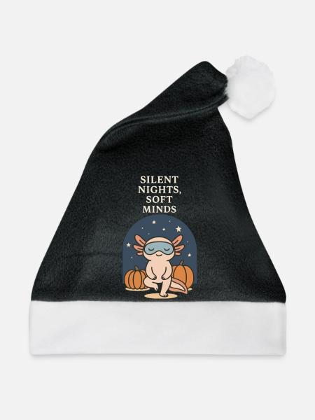 Axolotl Silent Nights Halloween - Weihnachtsmütze - Schwarz/Weiß