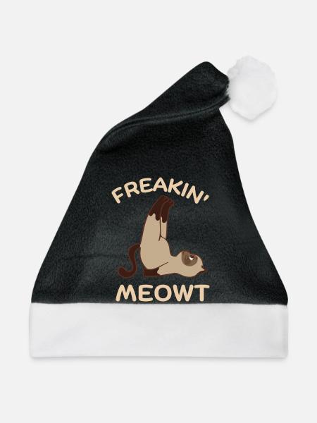 Freakin Meowt - Weihnachtsmütze - Schwarz/Weiß