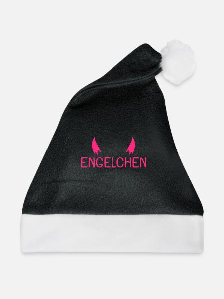 Engel Kostüm Karneval Geschenk - Weihnachtsmütze - Schwarz/Weiß