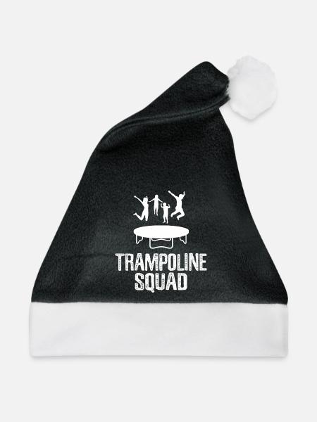 Trampolinturnen Trampolin Trampolinspringen - Weihnachtsmütze - Schwarz/Weiß - Vorne