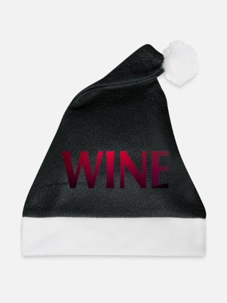 WINE - Weihnachtsmütze - Schwarz/Weiß