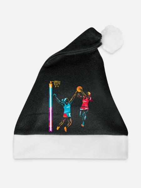 Temporeicher Netzball Mannschaftssport - Weihnachtsmütze - Schwarz/Weiß