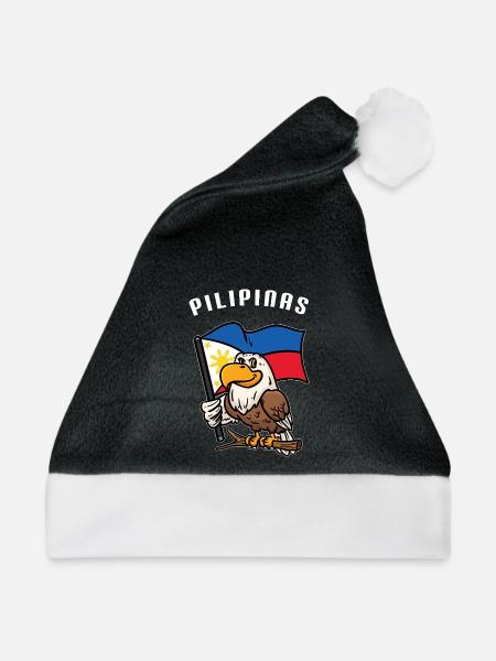 Stolzer Philippinen Adler Dschungel - Weihnachtsmütze - Schwarz/Weiß - Vorne