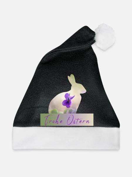 Frohe Ostern Hase - Weihnachtsmütze - Schwarz/Weiß