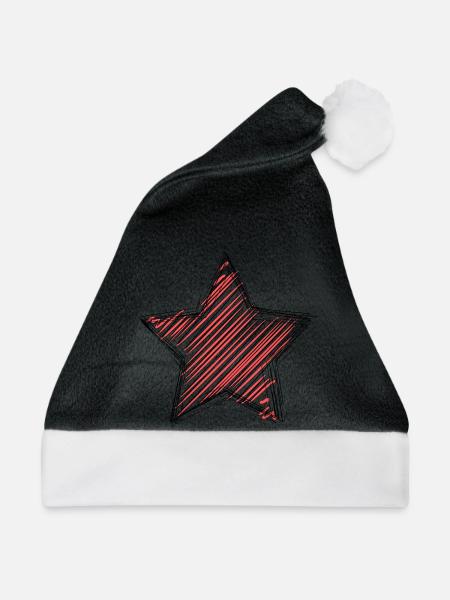 STERN. STERN. STERNE. FEST. JAHRESTAG. WEIHNACHTEN. - Weihnachtsmütze - Schwarz/Weiß
