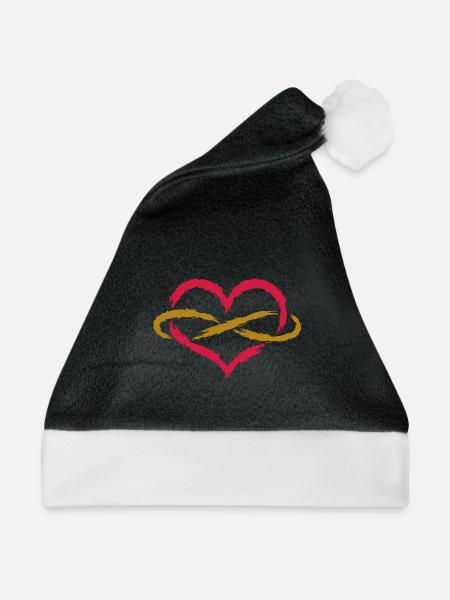 Herz Unendlich Endlos - Weihnachtsmütze - Schwarz/Weiß