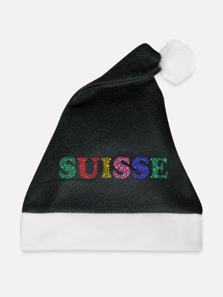 SCHWEIZ. LAND - Weihnachtsmütze - Schwarz/Weiß