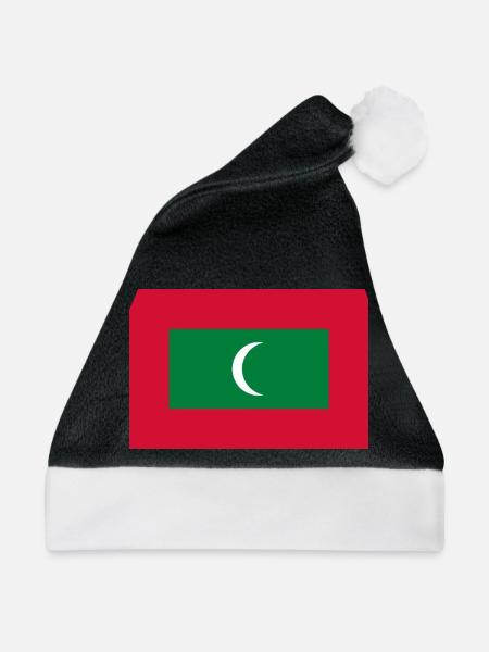 Malediven - Weihnachtsmütze - Schwarz/Weiß