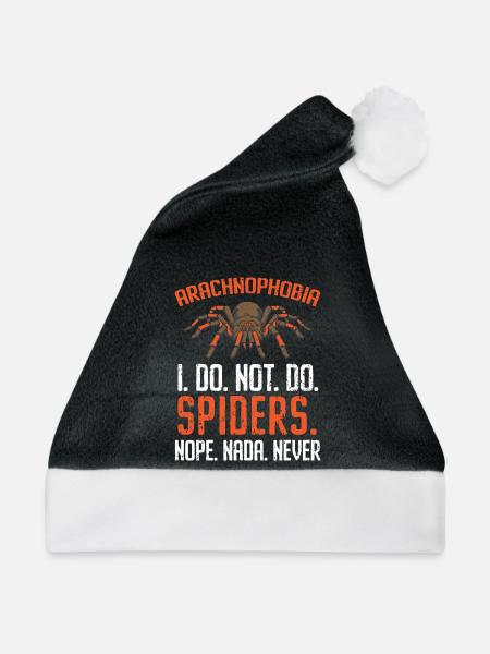 Spinnenliebhaber Spinnenflüsterer Arachnide Tarant - Weihnachtsmütze - Schwarz/Weiß - Vorne