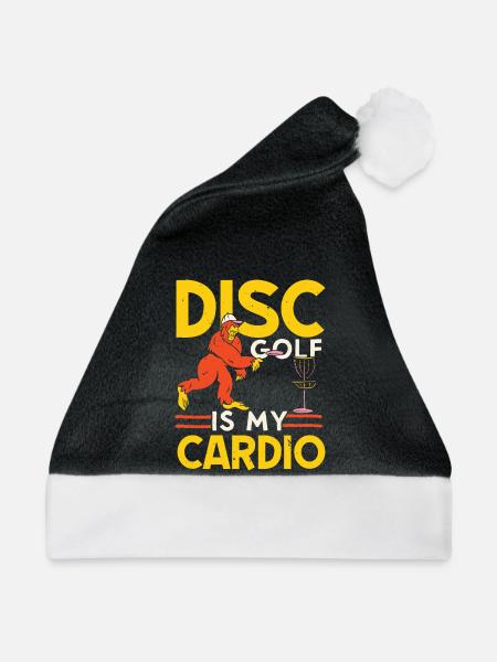 Scheibengolf ist mein Kardiotraining Freizeit-Werf - Weihnachtsmütze - Schwarz/Weiß
