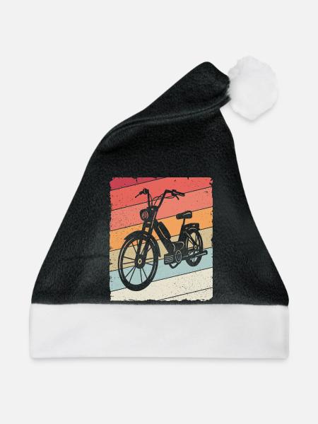 Mofa Moped Mofafahrer Mokick - Weihnachtsmütze - Schwarz/Weiß