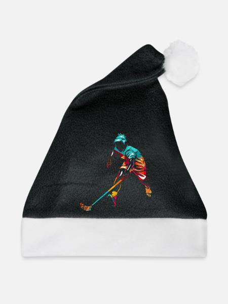 Wachsamer Floorball Schlussmann - Weihnachtsmütze - Schwarz/Weiß