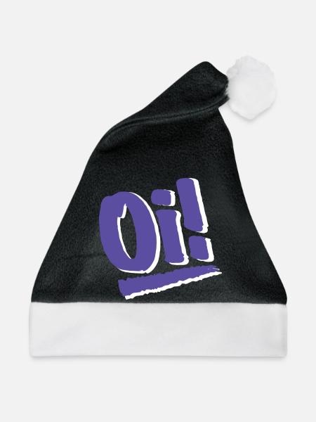 Oi! Graffiti Exclaim Shirt - Weihnachtsmütze - Schwarz/Weiß - Vorne