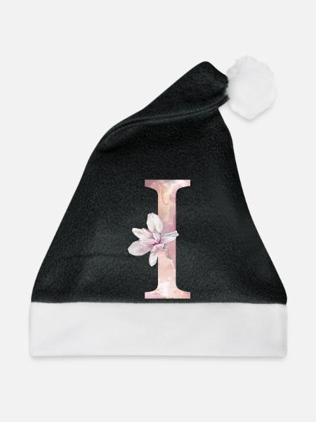 Buchstabe I - Weihnachtsmütze - Schwarz/Weiß