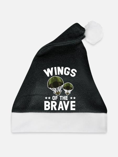 Fallschirmjäger Fallschirmspringen Fallschirmsprin - Weihnachtsmütze - Schwarz/Weiß