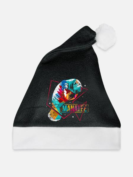 Gemütliche Seekuh Seegraswiese - Weihnachtsmütze - Schwarz/Weiß - Vorne
