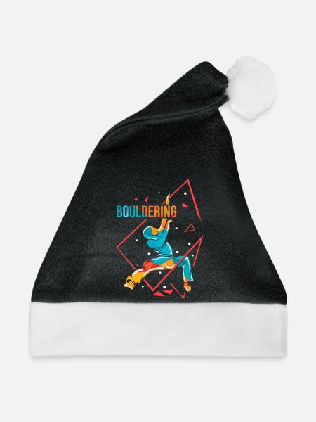 Dynamischer Boulderer Felsbrocken - Weihnachtsmütze - Schwarz/Weiß - Vorne
