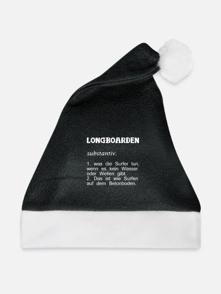 Rasanter Longboarder Küstenstraße - Weihnachtsmütze - Schwarz/Weiß
