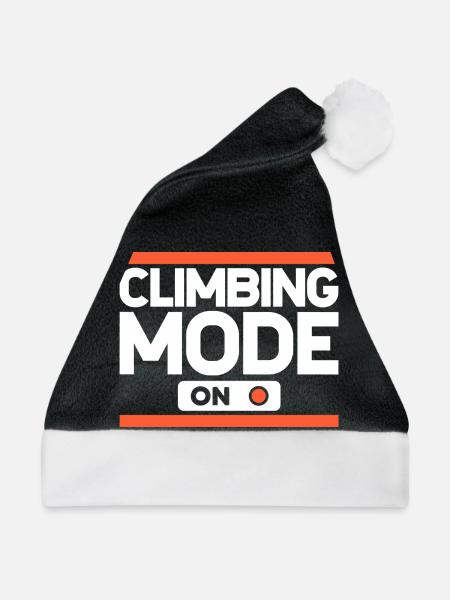 Klettern Bouldern Boulder Bergsteiger - Weihnachtsmütze - Schwarz/Weiß - Vorne