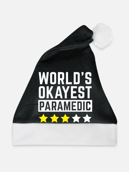 Welt Okayest Sanitäter - Weihnachtsmütze - Schwarz/Weiß - Vorne